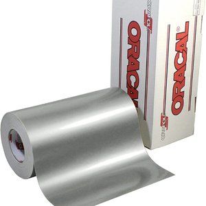 12" x 5 Feet SILVER METALLIC Oracal 651 Cricut Hobby Craft Decal Vinyl Sticker